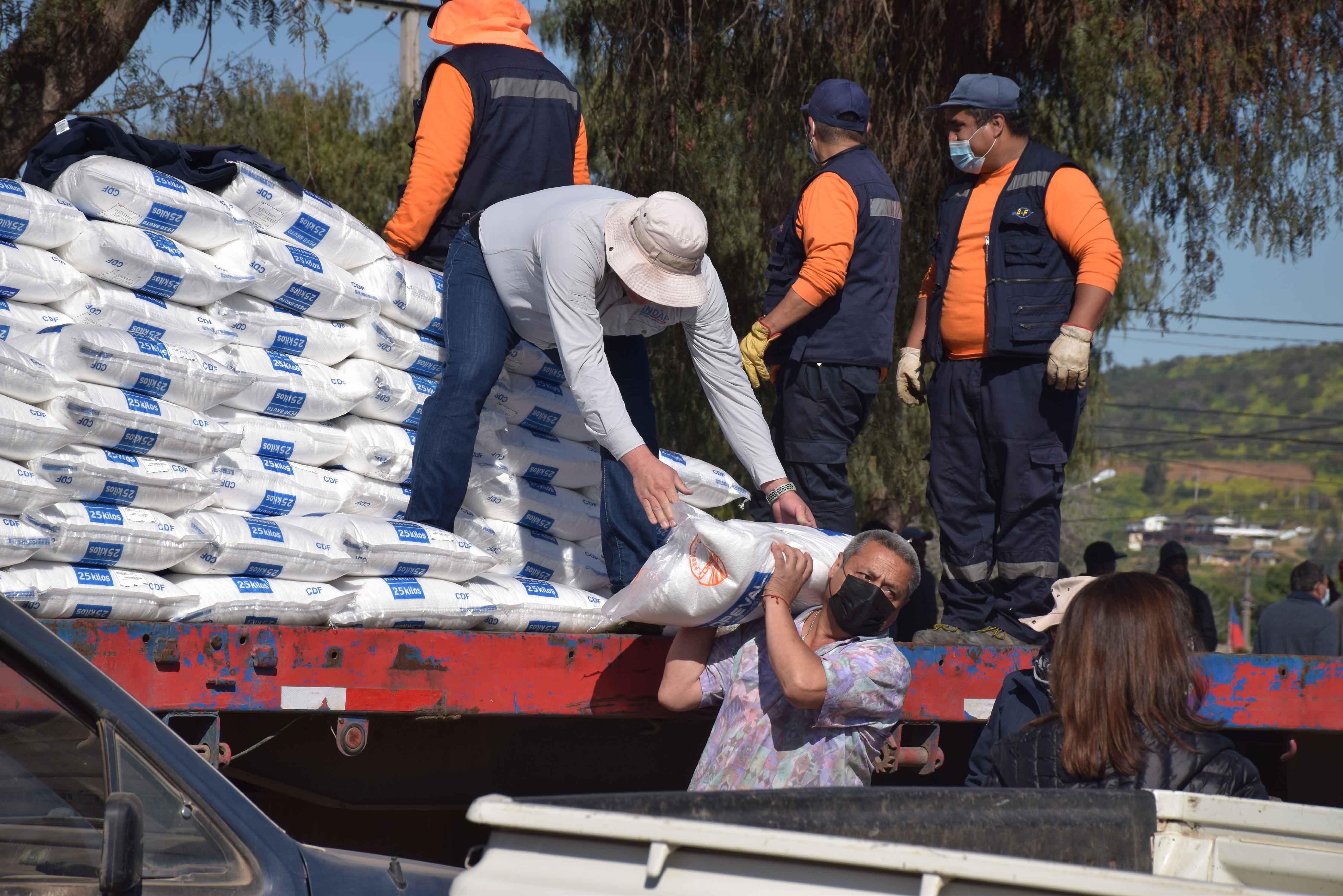 211 agricultores de Quillota recibieron fertilizantes para sus cultivos de Hortalizas y Frutales