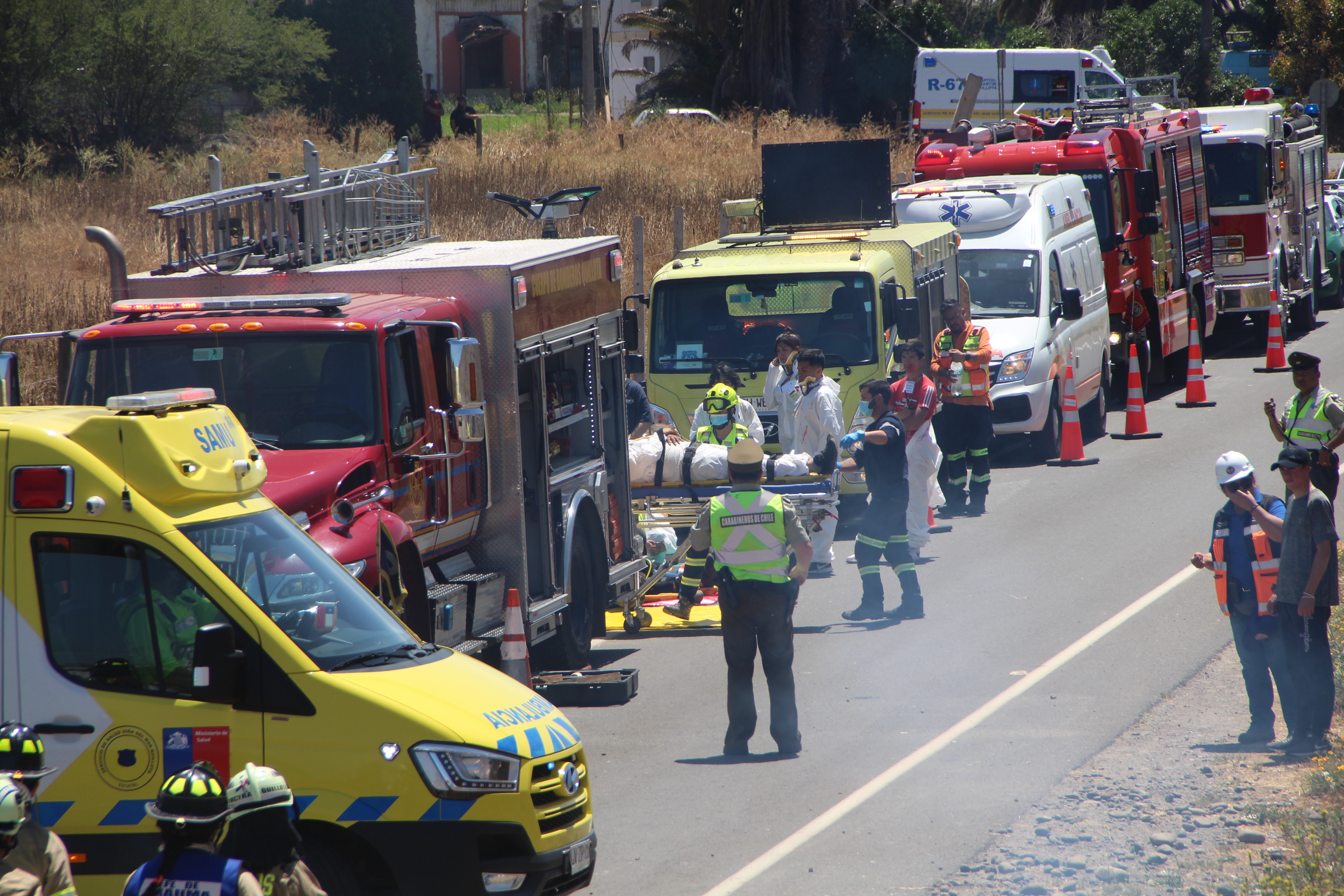 Simulacro de un grave accidente vehicular puso a prueba a las instituciones del Comité Operativo de Emergencia