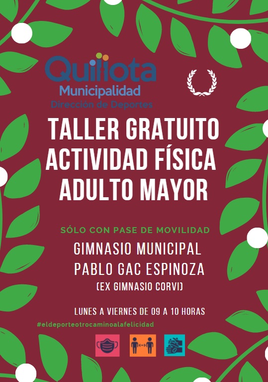 Gimnasio Municipal Pablo Gac Espinoza concentrará Talleres Presenciales de Actividad Física.