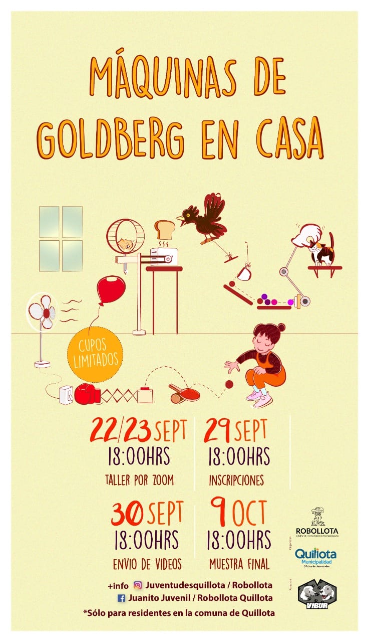Quillota: organizan original taller y concurso de “Máquinas de Goldberg” en pandemia