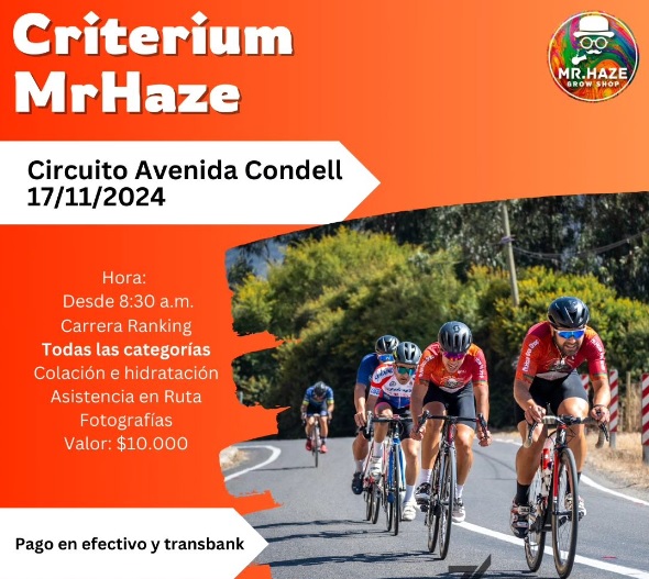 Dirección de Deportes de Quillota apoyará segunda versión del Criterium Club Mr. Haze por Avenida Condell.