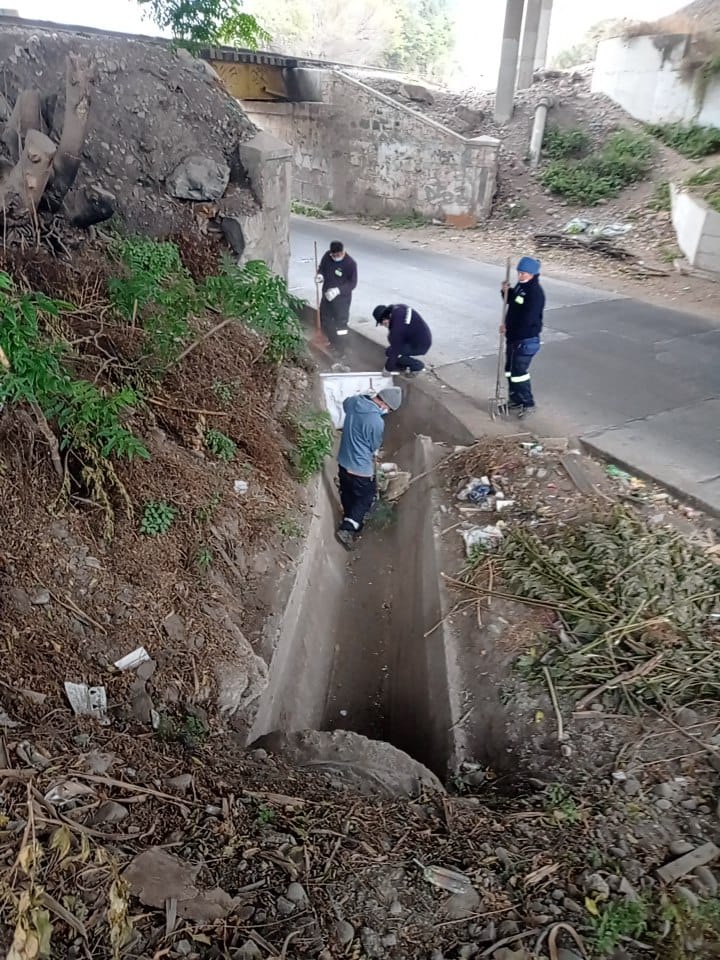 Oficina de Gestión del Riesgo de Desastres trabaja en la limpieza de la ciudad para enfrentar las primeras lluvias del año