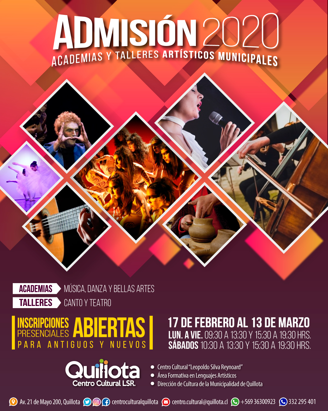 Abiertas inscripciones para Academias y Talleres Artísticos Municipales