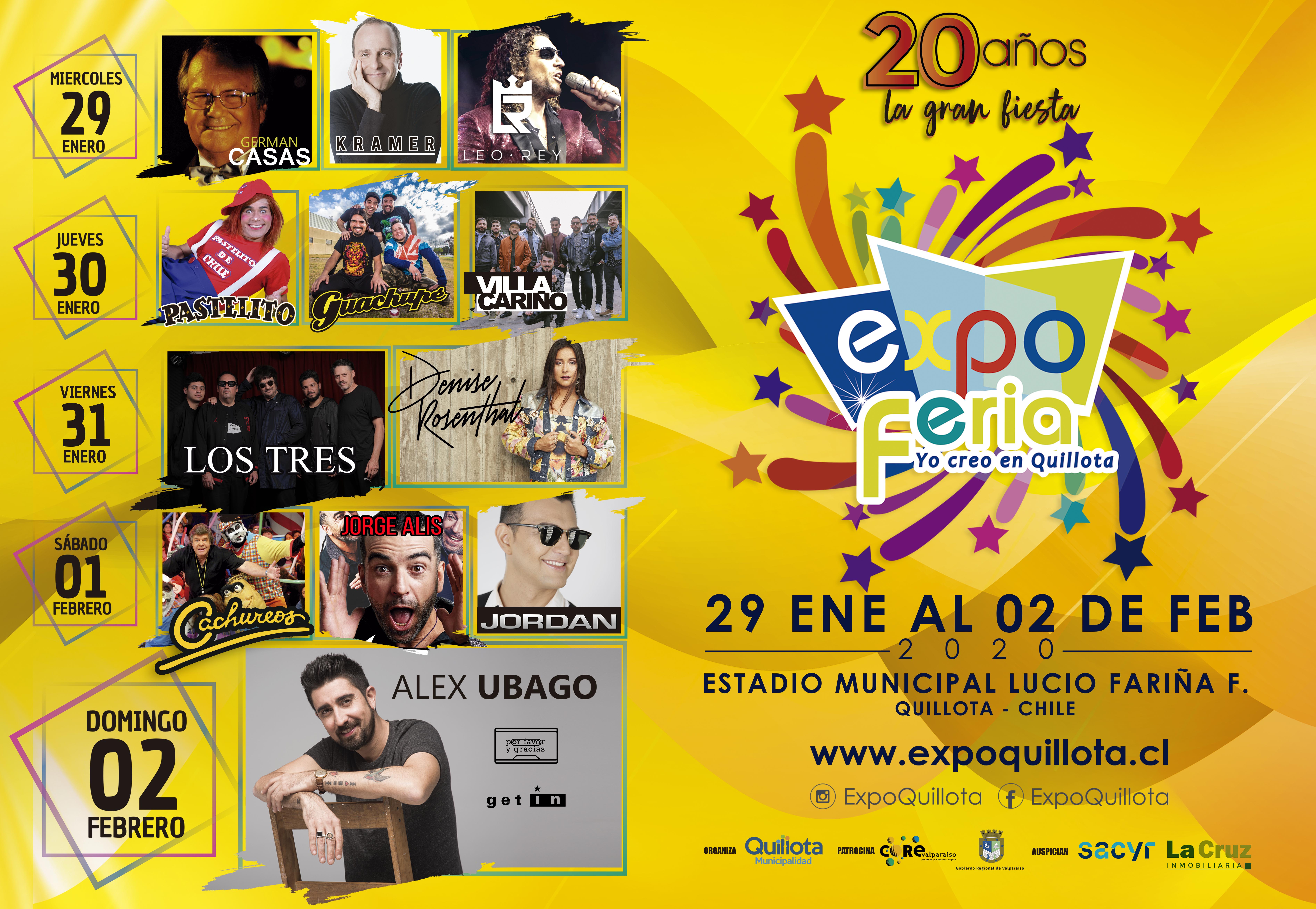 ¡Todo confirmado! Expo Feria Yo Creo en Quillota será la gran fiesta del verano y desde el lunes comienza venta de entradas on line