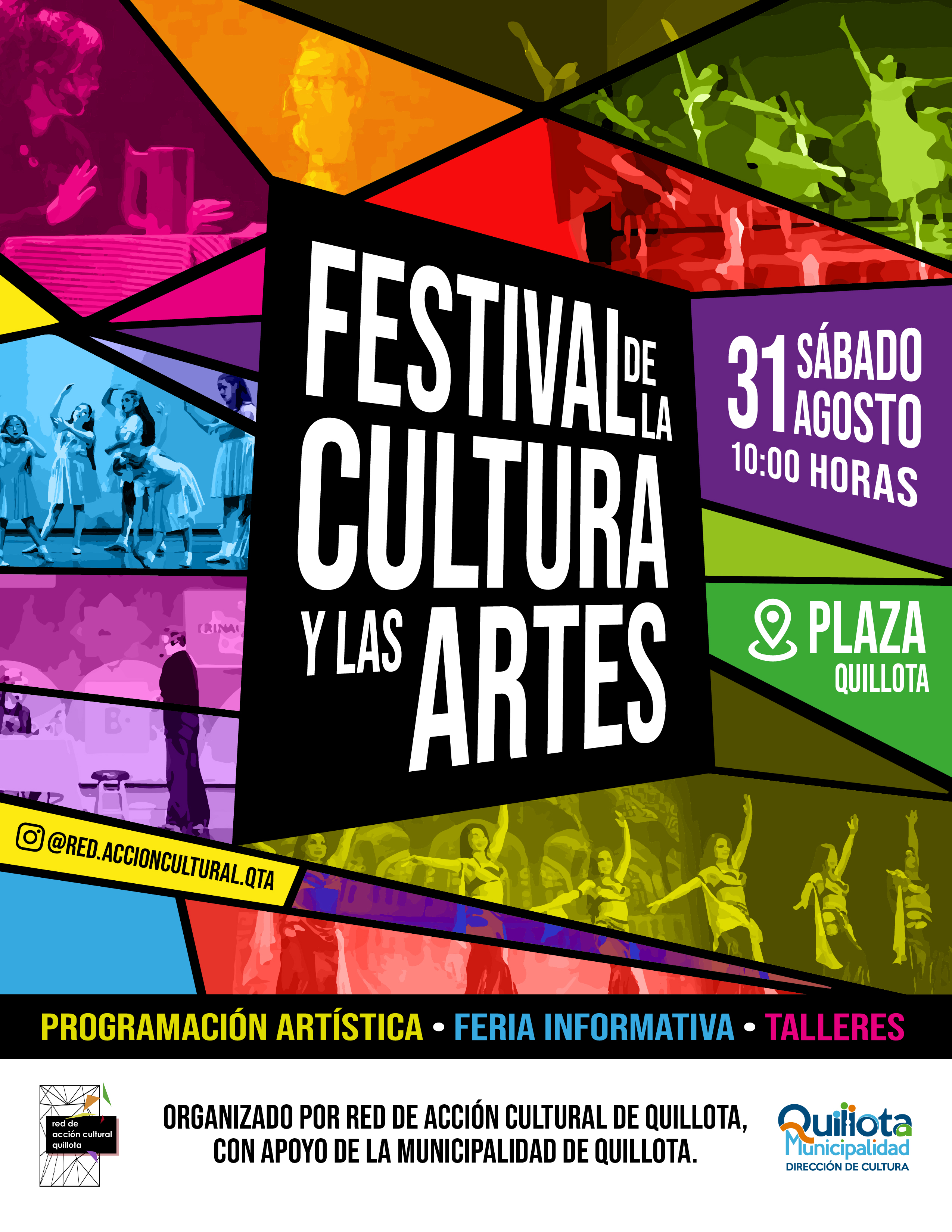 Gran festival de las Culturas y las Artes se vivirá el próximo  31 de agosto en la Plaza de Quillota