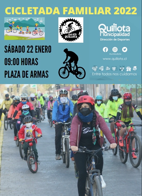 Este sábado se realizará primera Cicletada Familiar del Club MTB Quillota junto a la Dirección de Deportes.