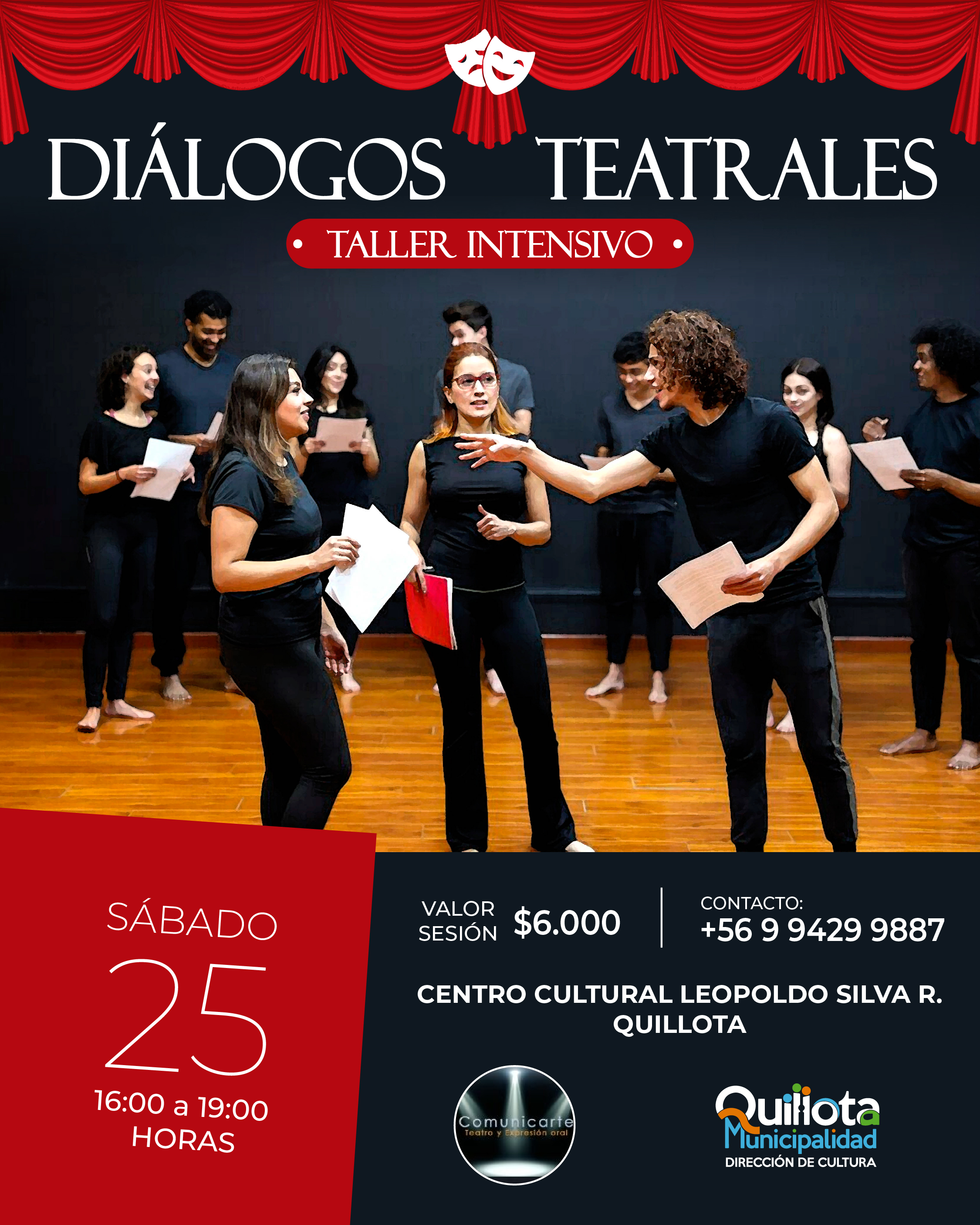 Actriz con más de 30 años de trayectoria realizará masterclass de diálogos teatrales en el Centro Cultural