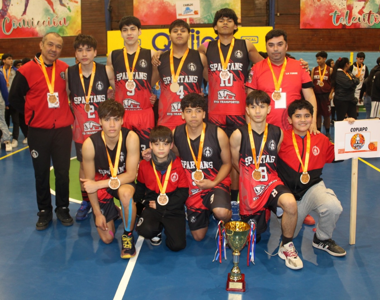 Club Spartans de Copiapó es campeón Torneo Básquetbol varones sub 17 organizado por Club Vegas Sport.