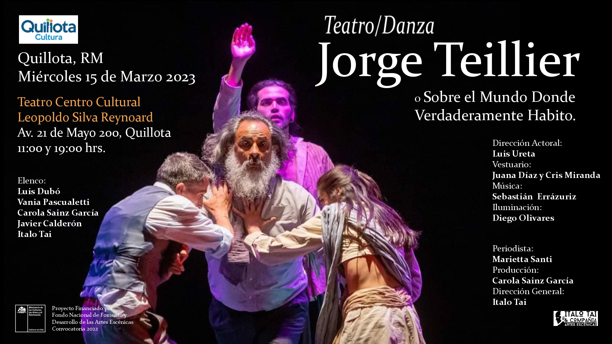 Reconocidos actores de la escena nacional se presentarán gratuitamente en el Centro Cultural.