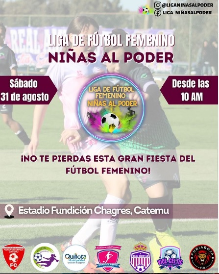 Taller Municipal de Fútbol Femenino de Quillota viajará este sábado a Catemu para jugar Liga Niñas al Poder.