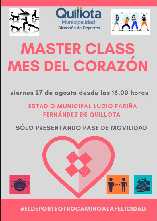 El Mes del Corazón se cerrará con una master class gratuita en el Estadio Lucio Fariña.
