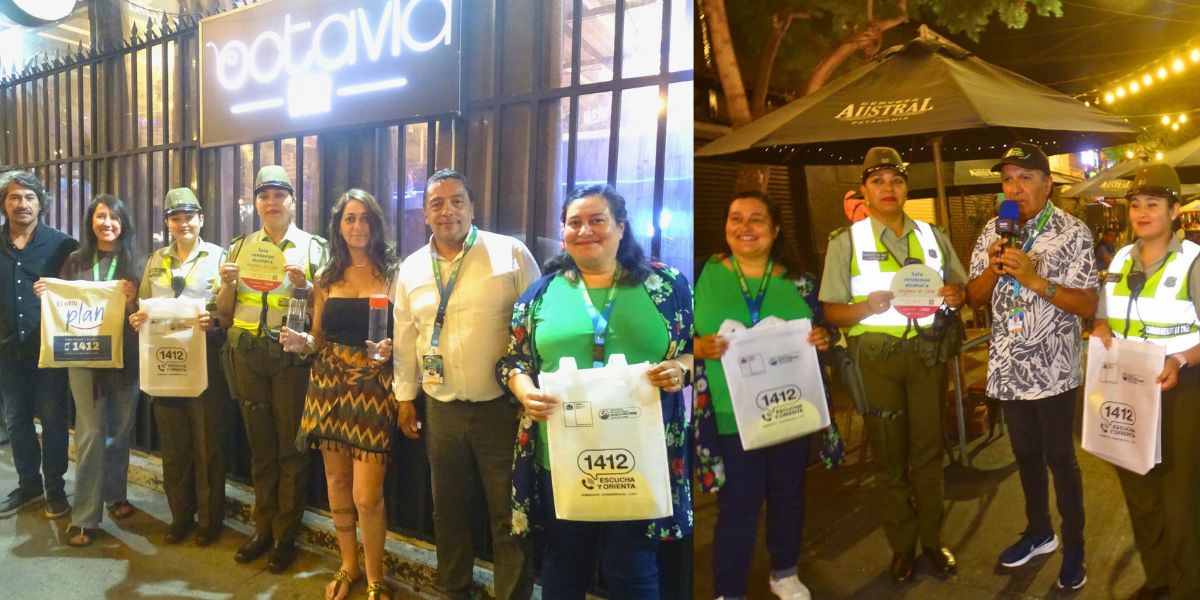 Senda y Carabineros realizan campaña en Boulevard 