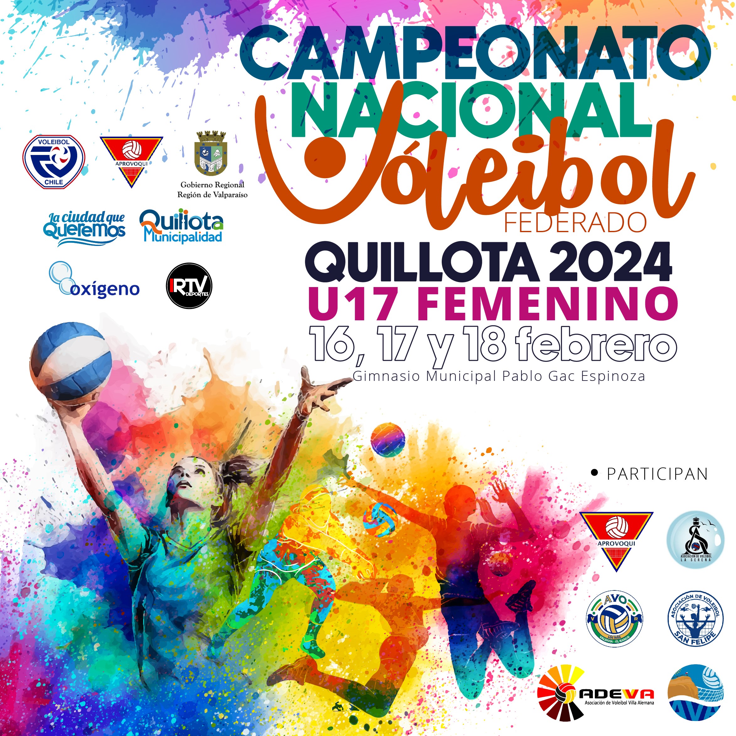 Quillota será sede de Campeonato Nacional Voleibol Federado damas sub 17 organizado por APROVOQUI.