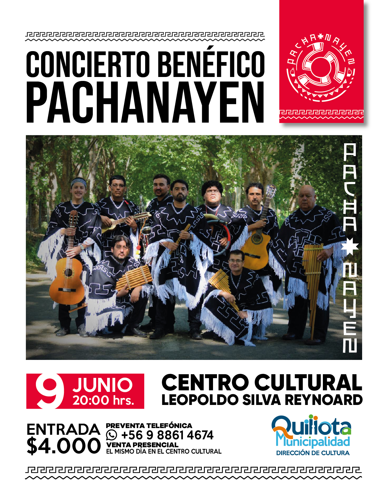 Pachanayen realizará concierto a beneficio en el Centro Cultural