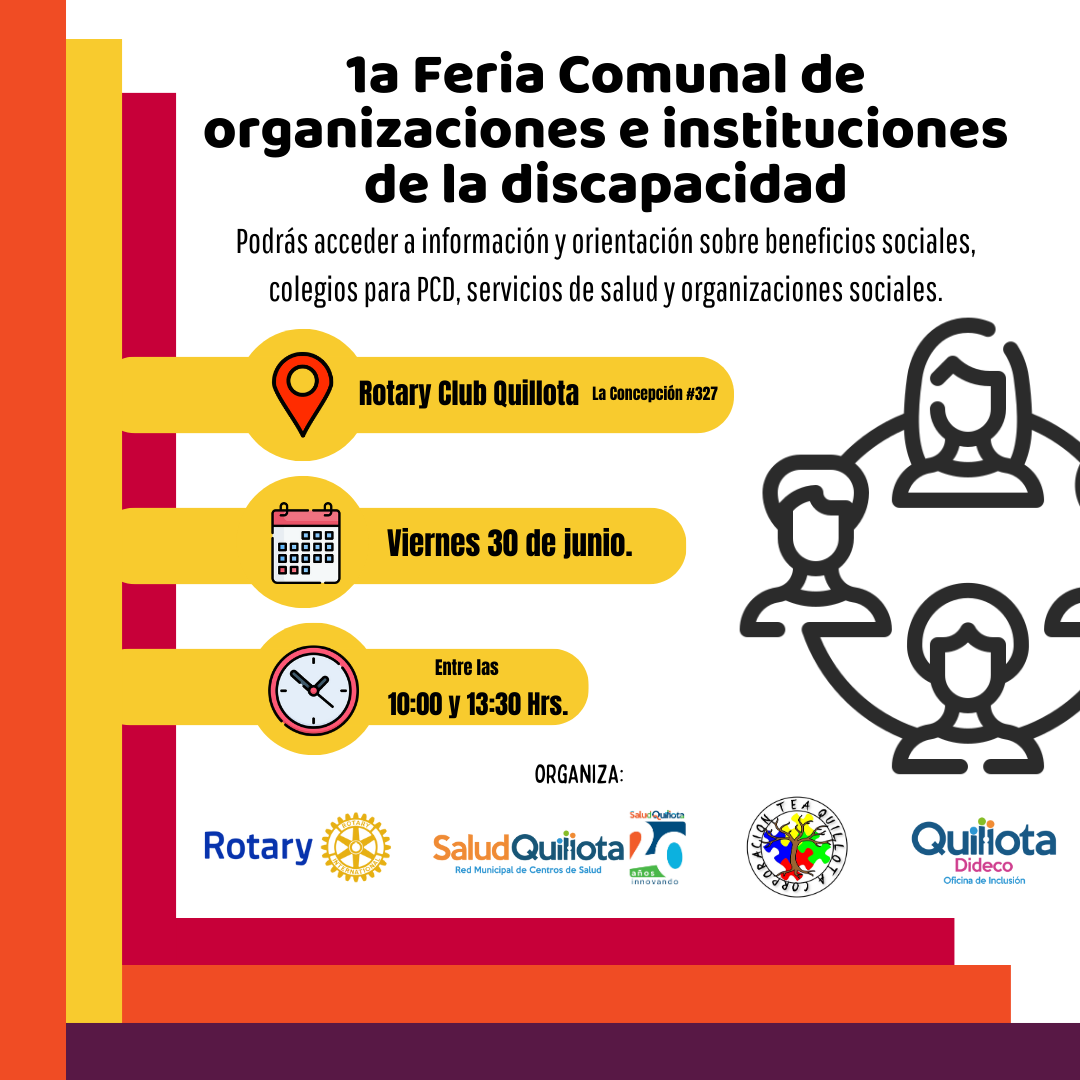 Se invita a participar en la feria de organizaciones e instituciones de la discapacidad