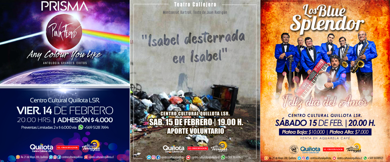 Viernes y sábado serán de música y teatro en el Centro Cultural