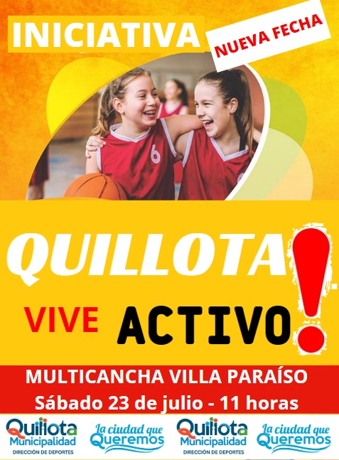 Este sábado se llevará a cabo jornada “Quillota Vive Activo” en Villa Paraíso.