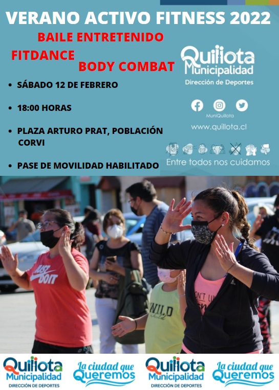 Este sábado será evento “Verano Fitness 2022” con múltiples disciplinas en Plaza Arturo Prat de sector Corvi.