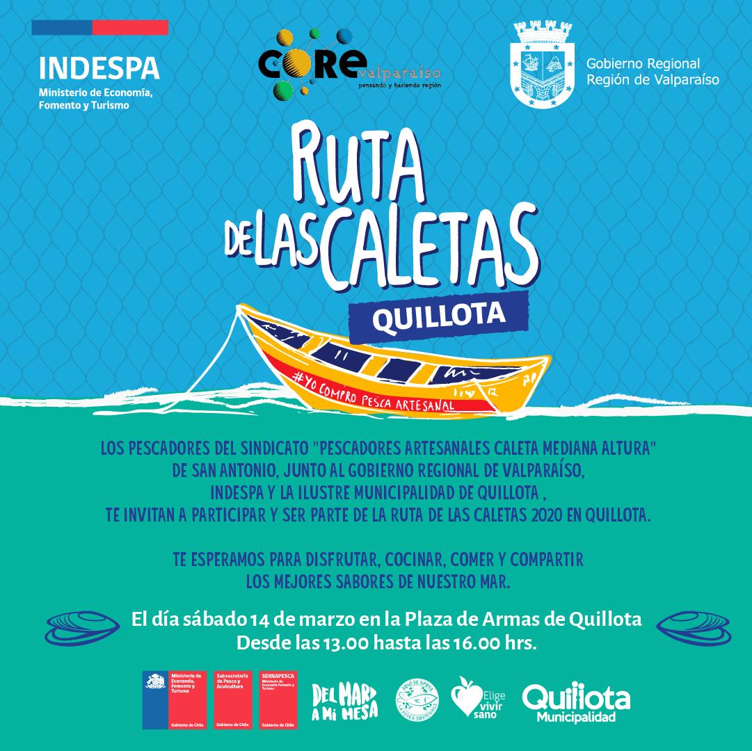 RUTA DE LAS CALETAS VUELVE A QUILLOTA PARA PROMOVER LA PESCA ARTESANAL DE LA COSTA DE VALPARAÍSO