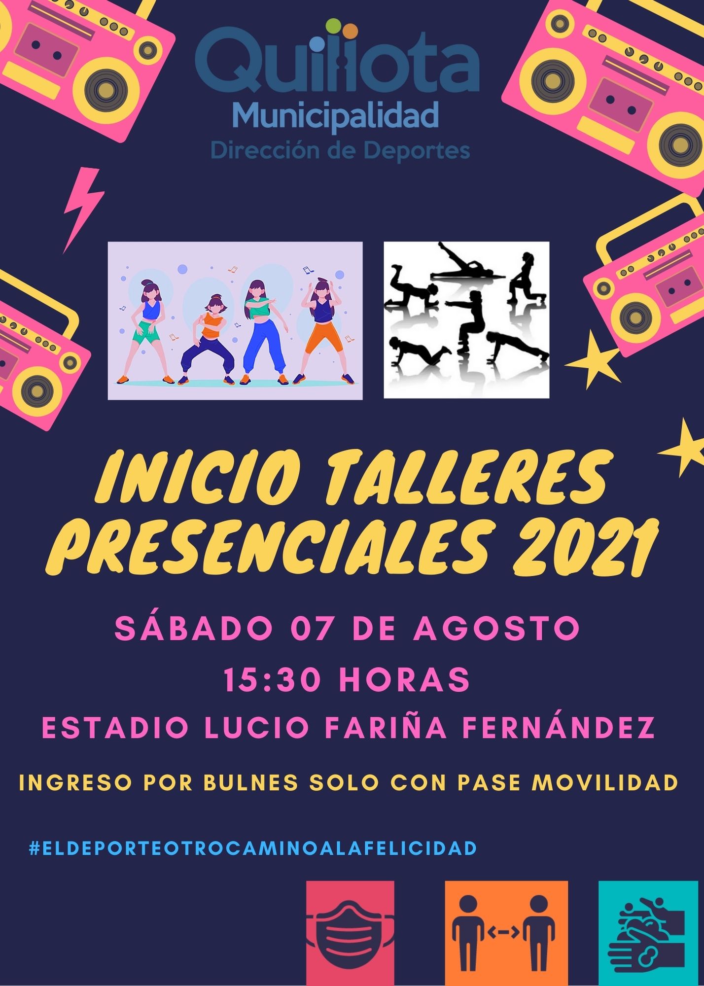 Con evento de baile entretenido se retomarán talleres actividad física en Quillota.