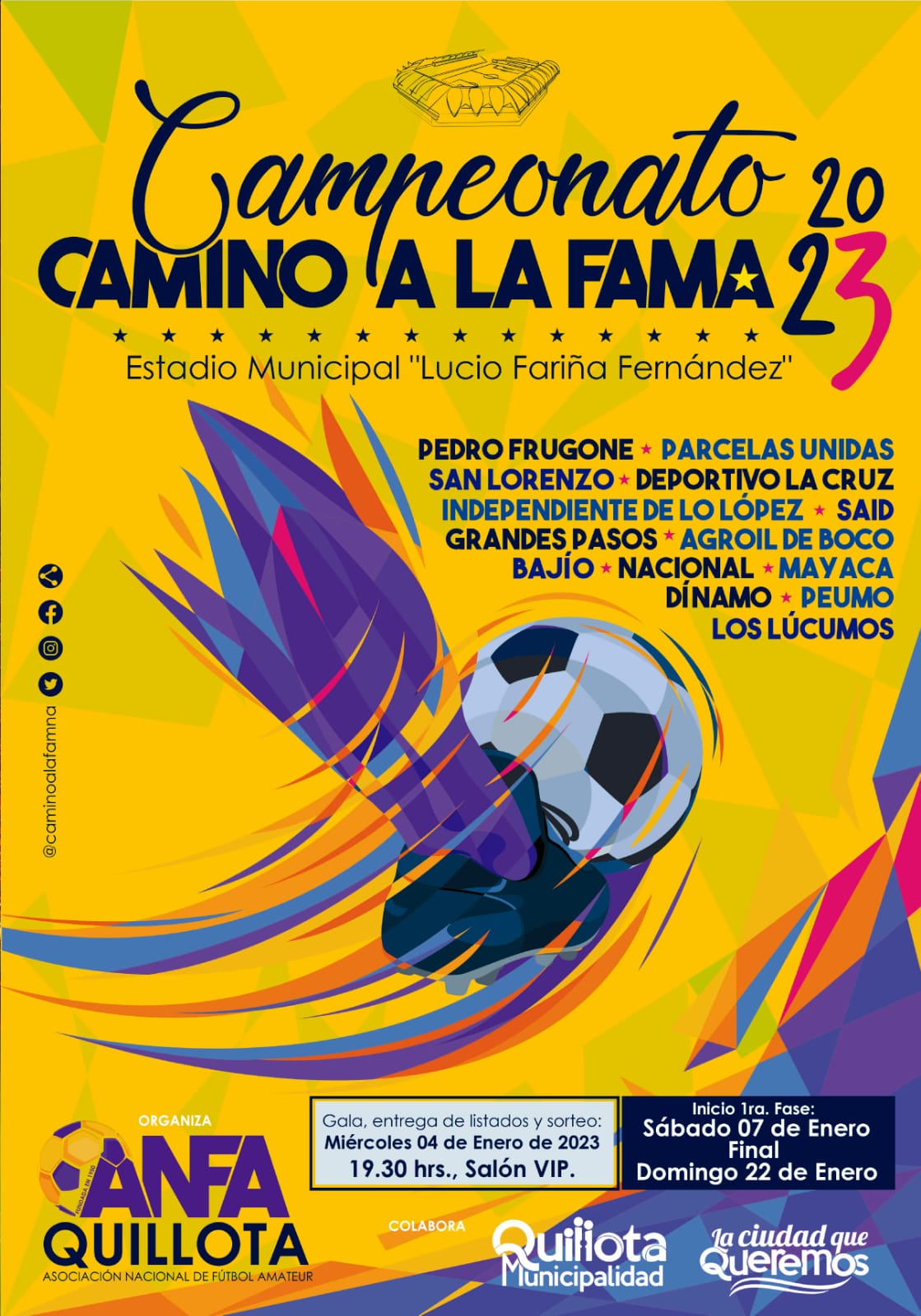 Este sábado iniciará tradicional Campeonato Camino a la Fama 2023 en Estadio Lucio Fariña Fernández.