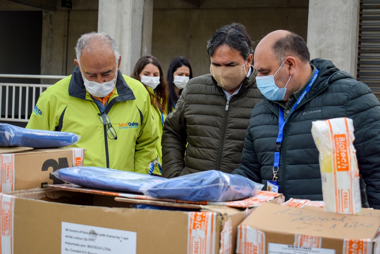 SaludQuillota recibió importante donación de elementos de protección personal de parte de empresa ENEL