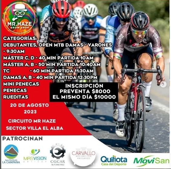 Próximo domingo Club Mr. Haze reunirá a los mejores ciclistas de la zona en novedosa competencia de ruta.