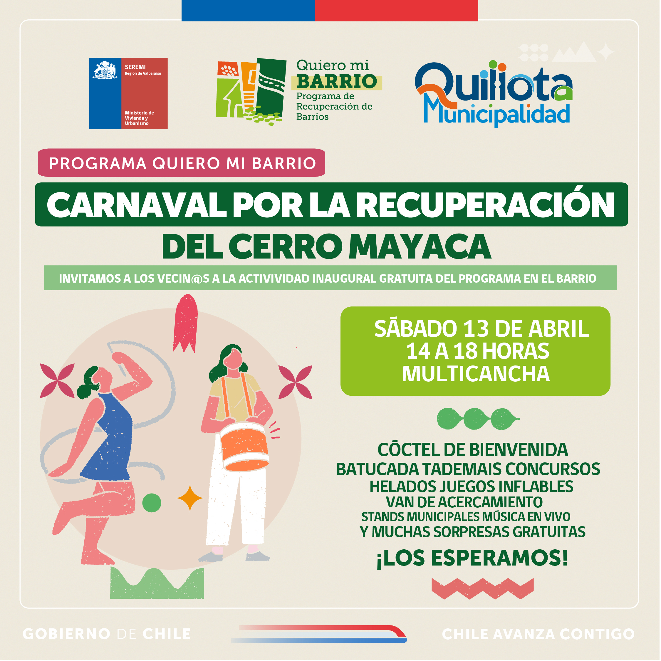 Con un carnaval vecinal se inaugurará el programa Quiero Mi Barrio en el Cerro Mayaca
