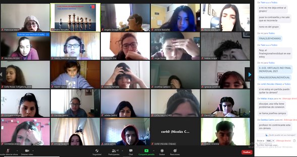 Jóvenes quillotanos lograron el título regional de Juegos Escolares Virtuales de Ajedrez IND 2021.