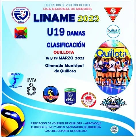 Club San Martín de Voleibol representará a Quillota en la Liga Nacional de Menores categoría damas sub 19.