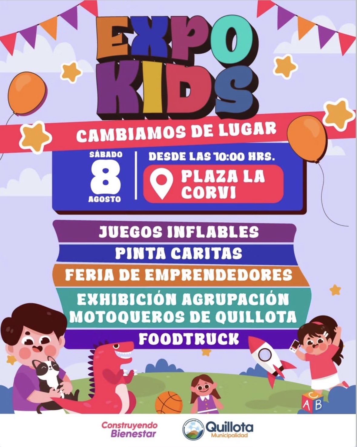 Municipalidad de Quillota celebra el D&iacute;a de la Ni&ntilde;ez con Expo Kids y actividades en San Pedro