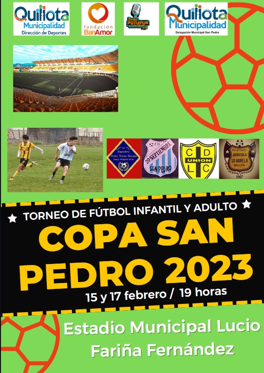 Clubes de fútbol agrícolas de San Pedro jugarán en el Estadio Municipal Lucio Fariña Fernández de Quillota.