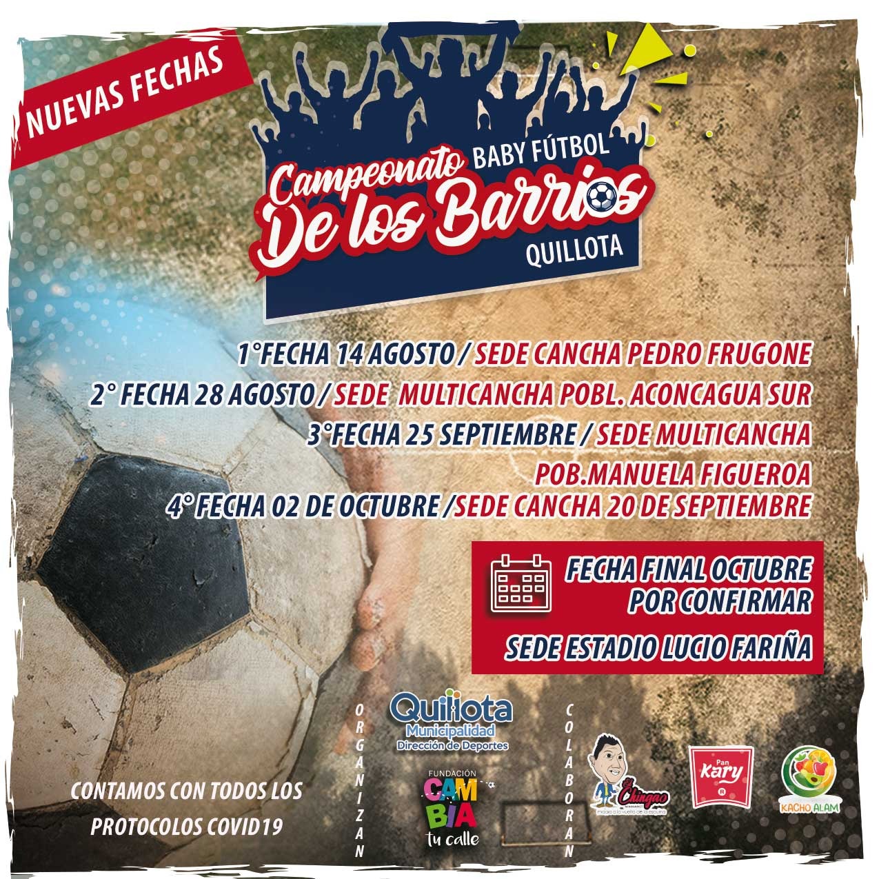 En San Pedro se realizará última fecha clasificatoria Torneo Baby Fútbol de los Barrios 2021.